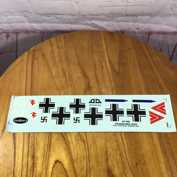 Vintage Guillow Messerschmitt BF-109 Authentic Scale Flying Model Kit - Picture 10 of 14